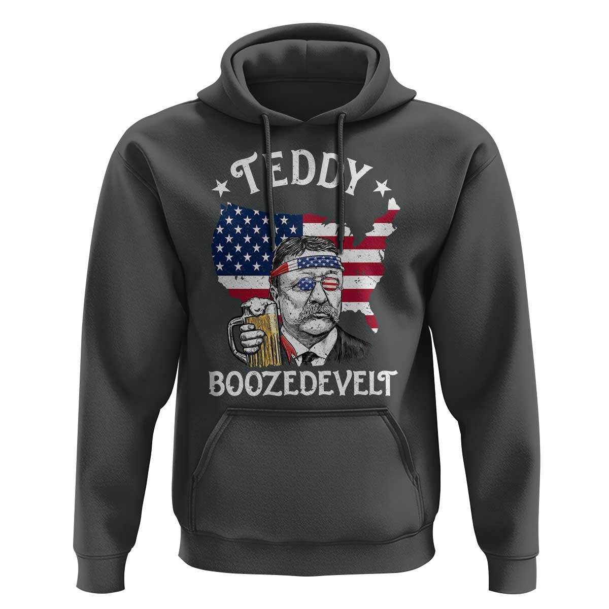 Teddy Boozedevelt Theodore Roosevelt Hoodie 4th Of July American Flag