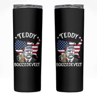 Teddy Boozedevelt Theodore Roosevelt Skinny Tumbler 4th Of July American Flag