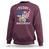 Teddy Boozedevelt Theodore Roosevelt Sweatshirt 4th Of July American Flag