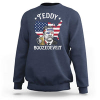Teddy Boozedevelt Theodore Roosevelt Sweatshirt 4th Of July American Flag