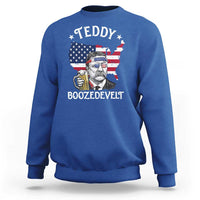 Teddy Boozedevelt Theodore Roosevelt Sweatshirt 4th Of July American Flag