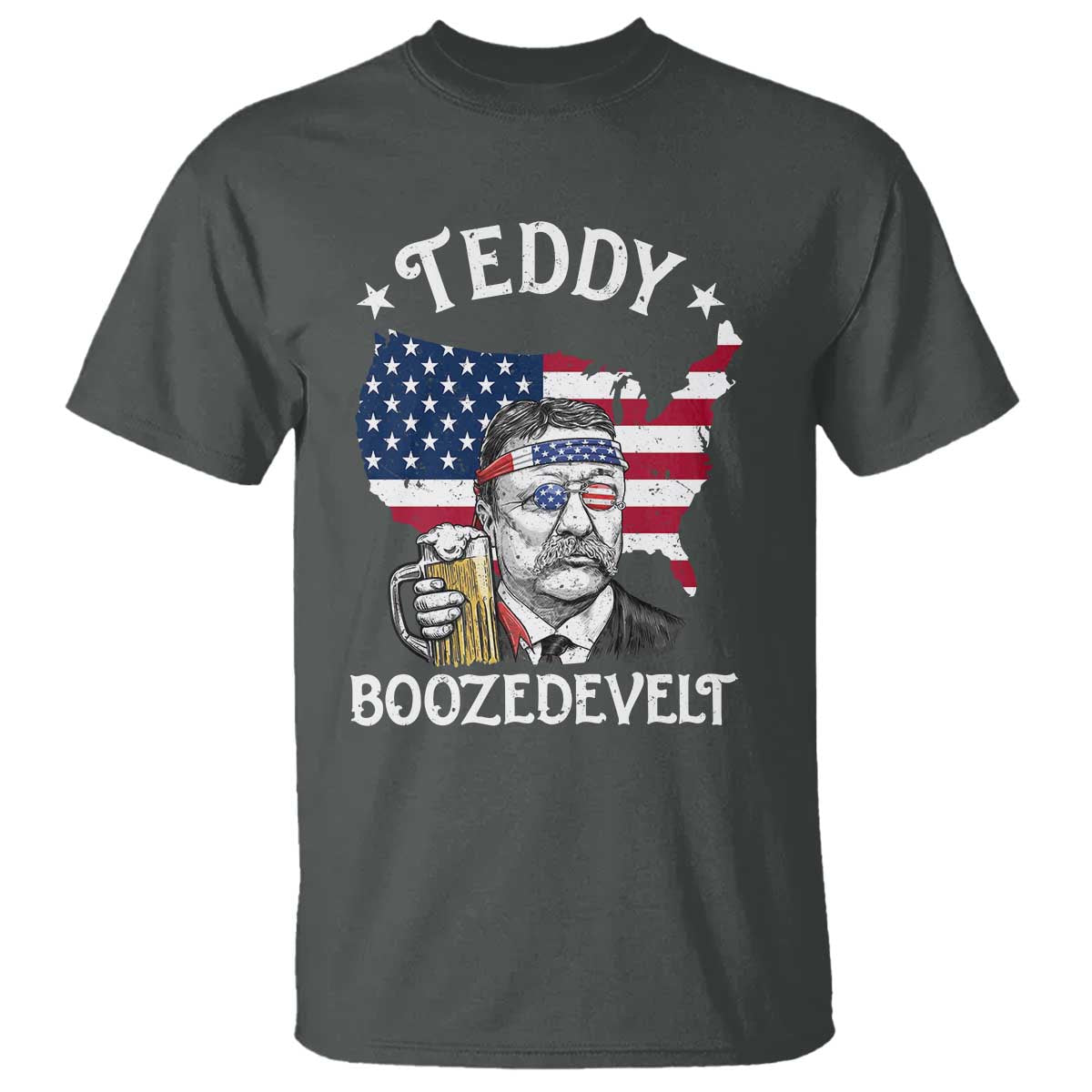 Teddy Boozedevelt Theodore Roosevelt T Shirt 4th Of July American Flag