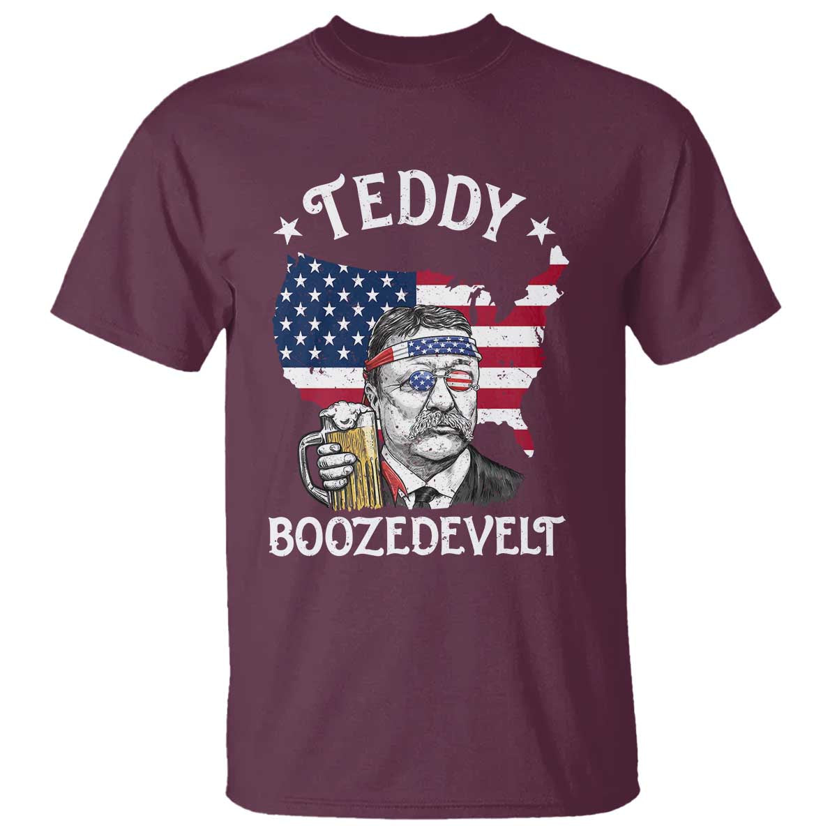 Teddy Boozedevelt Theodore Roosevelt T Shirt 4th Of July American Flag
