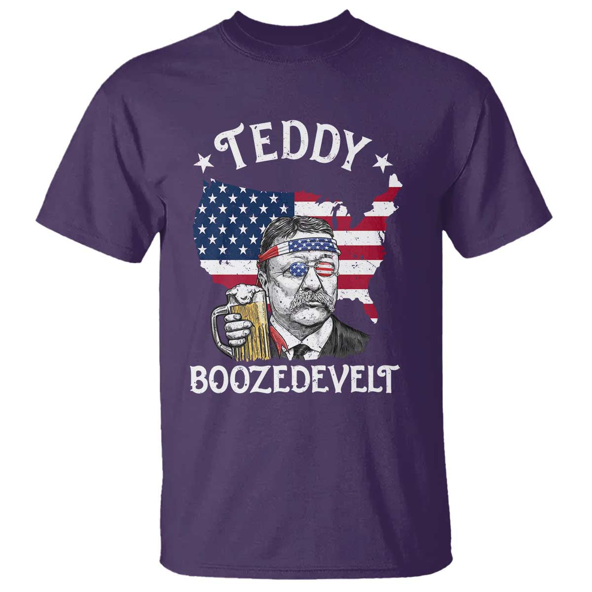 Teddy Boozedevelt Theodore Roosevelt T Shirt 4th Of July American Flag