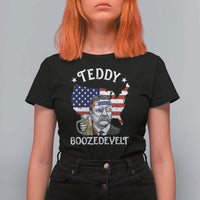 Teddy Boozedevelt Theodore Roosevelt T Shirt For Women 4th Of July American Flag