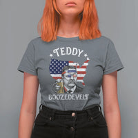 Teddy Boozedevelt Theodore Roosevelt T Shirt For Women 4th Of July American Flag