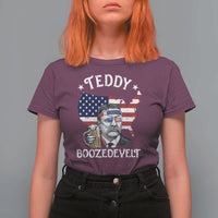 Teddy Boozedevelt Theodore Roosevelt T Shirt For Women 4th Of July American Flag