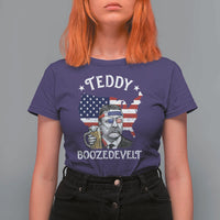 Teddy Boozedevelt Theodore Roosevelt T Shirt For Women 4th Of July American Flag