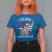 Teddy Boozedevelt Theodore Roosevelt T Shirt For Women 4th Of July American Flag