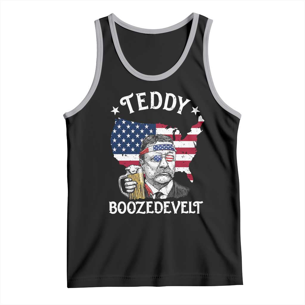 Teddy Boozedevelt Theodore Roosevelt Tank Top 4th Of July American Flag