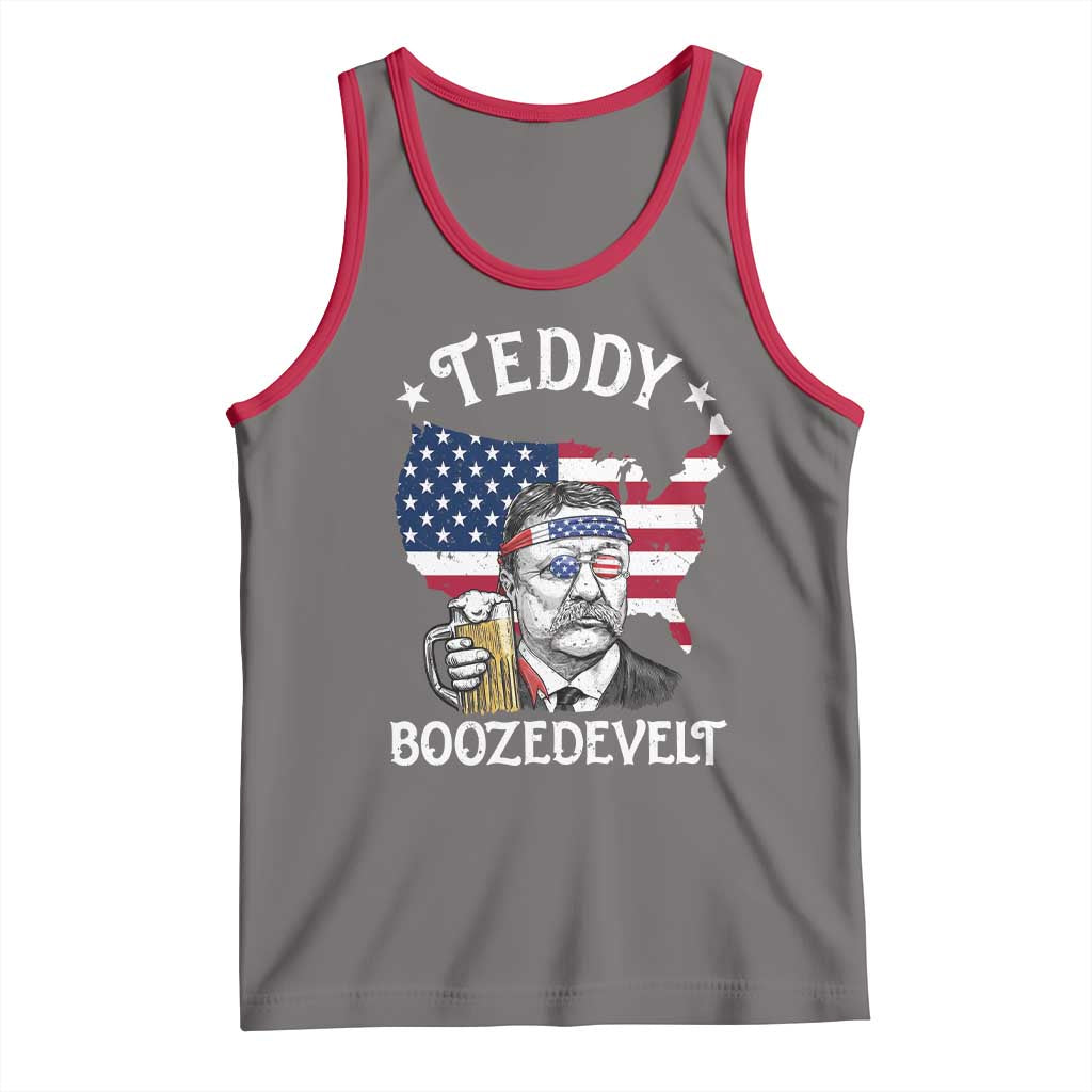 Teddy Boozedevelt Theodore Roosevelt Tank Top 4th Of July American Flag