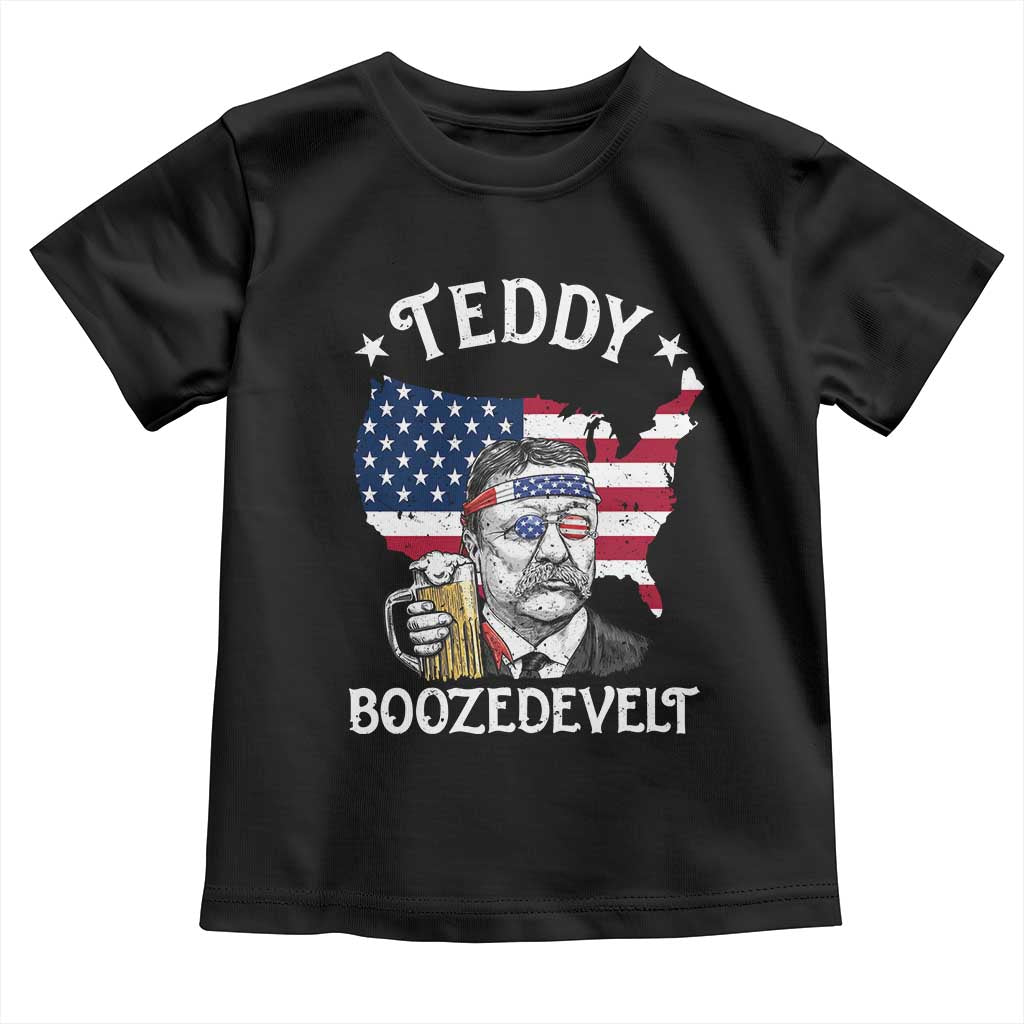 Teddy Boozedevelt Theodore Roosevelt Toddler T Shirt 4th Of July American Flag
