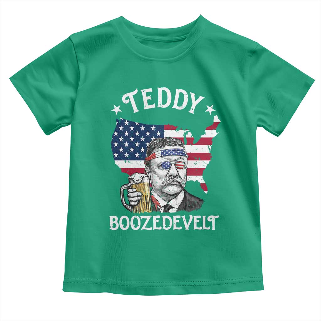 Teddy Boozedevelt Theodore Roosevelt Toddler T Shirt 4th Of July American Flag