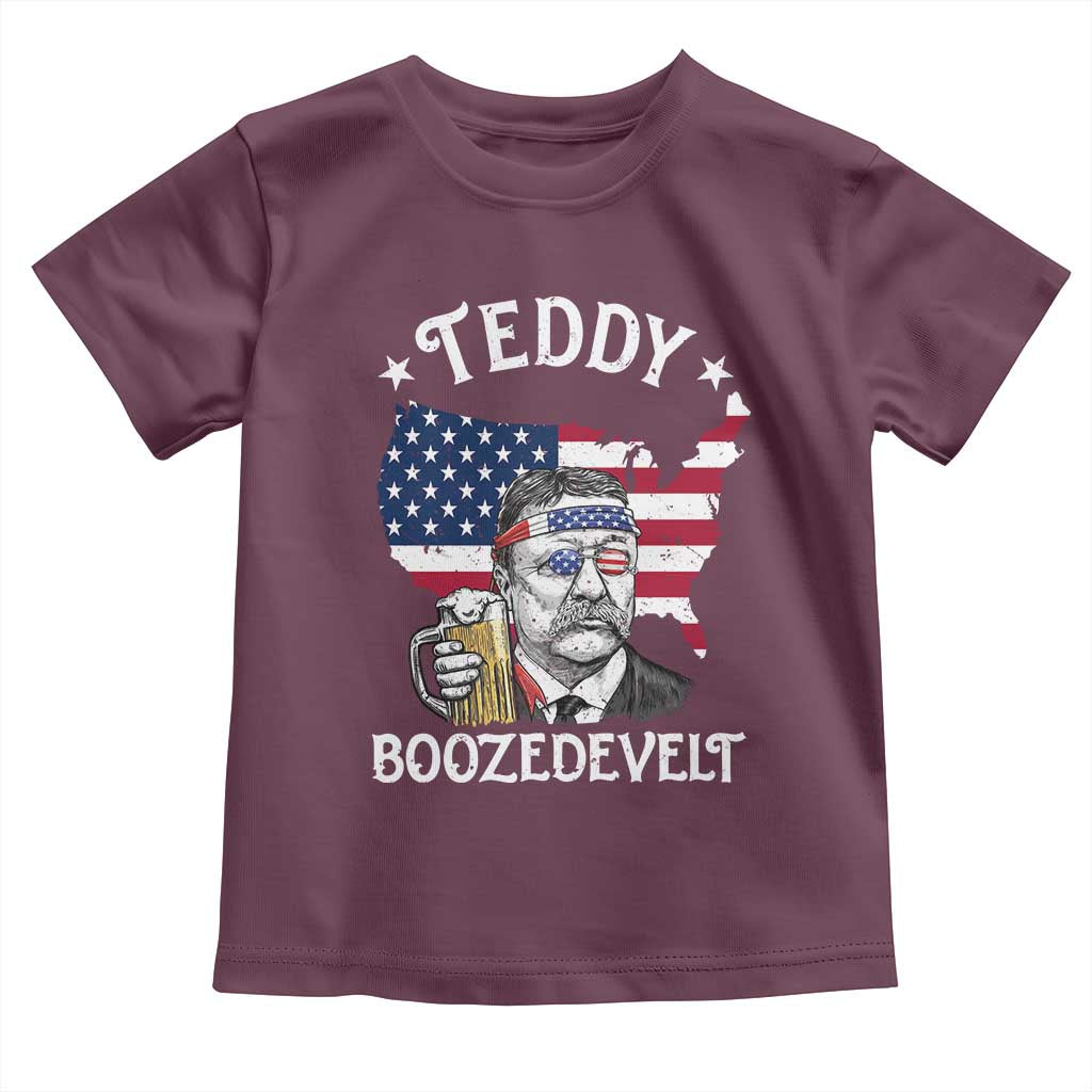 Teddy Boozedevelt Theodore Roosevelt Toddler T Shirt 4th Of July American Flag