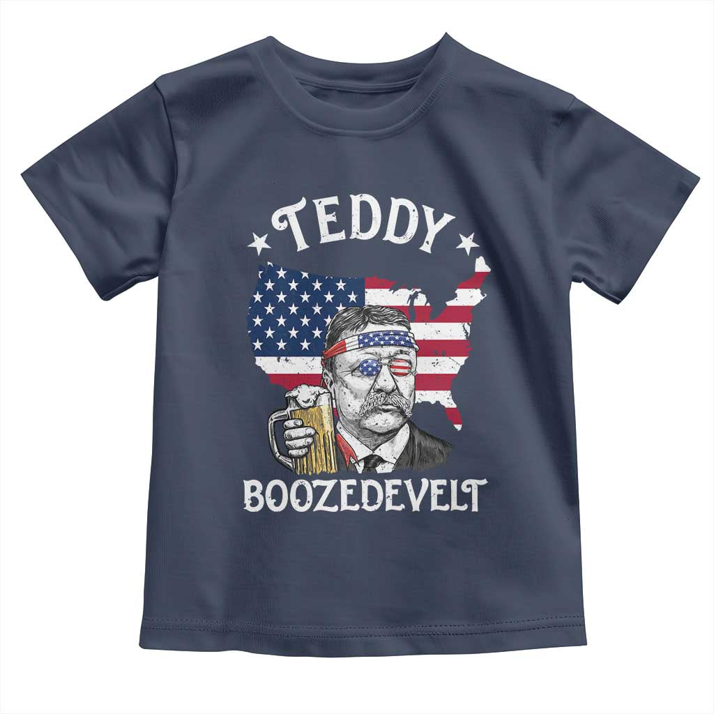 Teddy Boozedevelt Theodore Roosevelt Toddler T Shirt 4th Of July American Flag