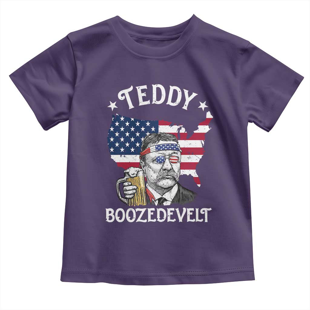 Teddy Boozedevelt Theodore Roosevelt Toddler T Shirt 4th Of July American Flag