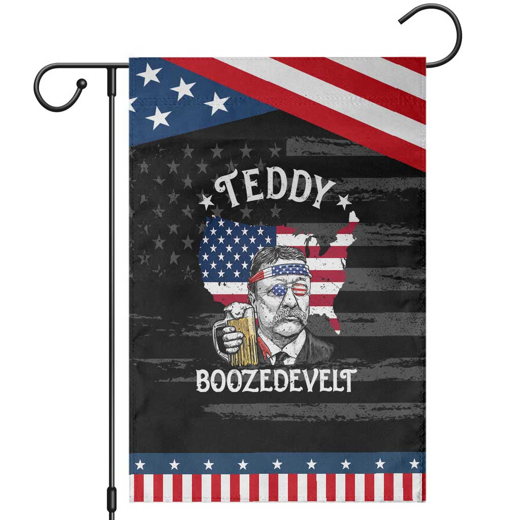Teddy Boozedevelt Theodore Roosevelt Garden Flag 4th Of July American Flag