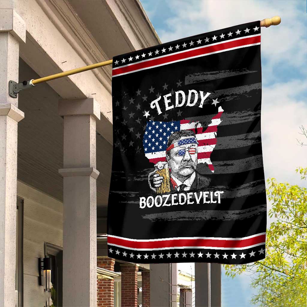 Teddy Boozedevelt Theodore Roosevelt Garden Flag 4th Of July American Flag