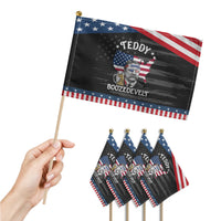 Teddy Boozedevelt Theodore Roosevelt Patriotic Handheld Flag 4th Of July American Flag