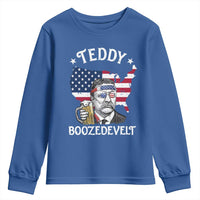 Teddy Boozedevelt Theodore Roosevelt Youth Sweatshirt 4th Of July American Flag