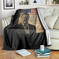 Theodore Roosevelt Quote Throw Blanket American President History