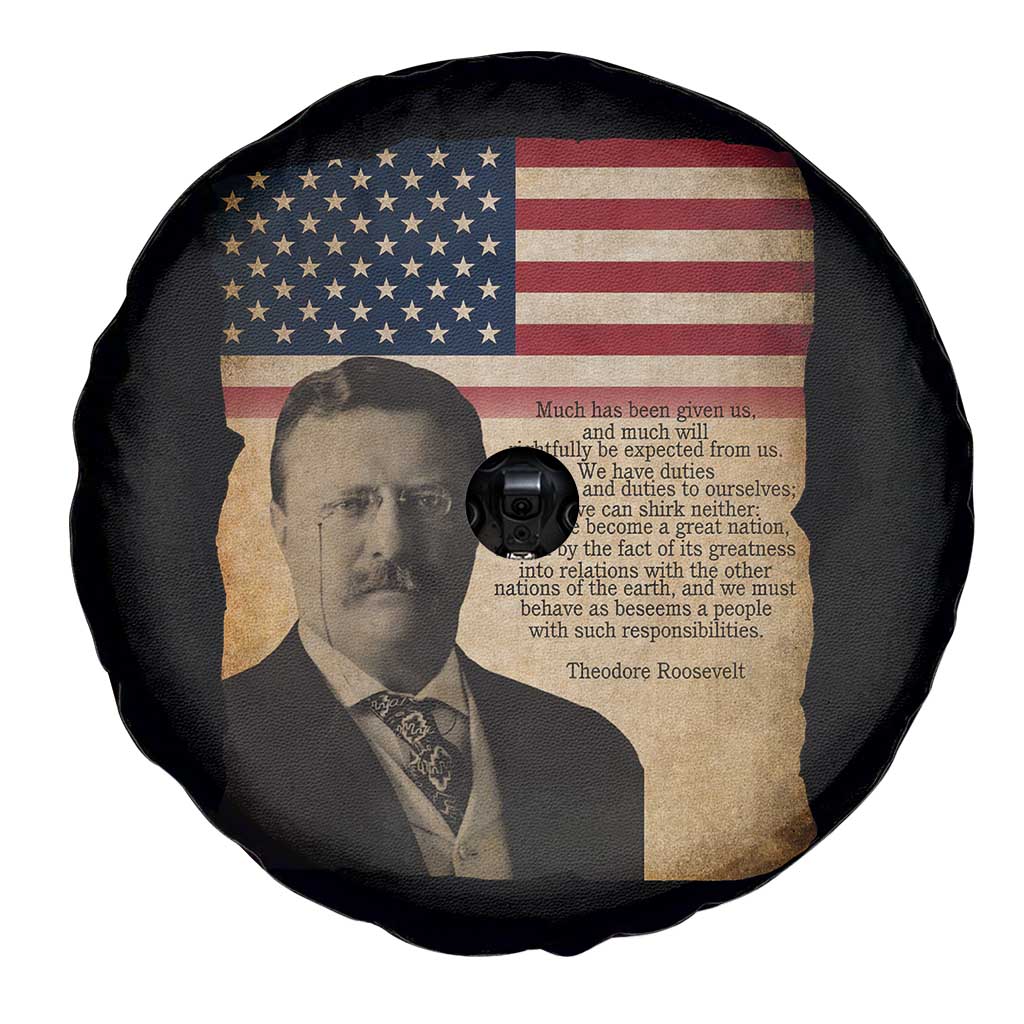 Theodore Roosevelt Quote Spare Tire Cover American President History