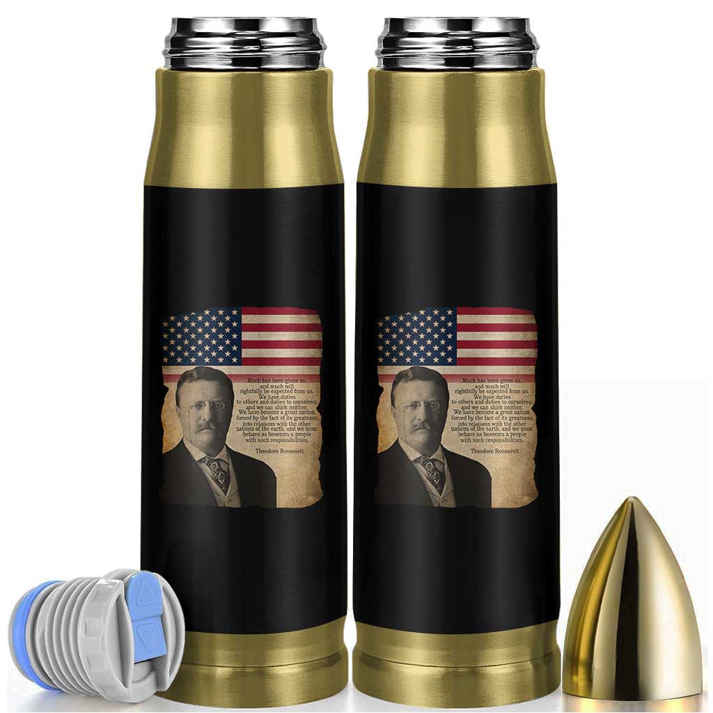 Theodore Roosevelt Quote Bullet Tumbler American President History