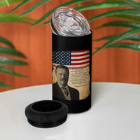 Theodore Roosevelt Quote 4 in 1 Can Cooler Tumbler American President History