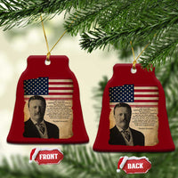Theodore Roosevelt Quote Ceramic Ornament American President History