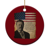 Theodore Roosevelt Quote Ceramic Ornament American President History