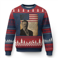 Theodore Roosevelt Quote Ugly Christmas Sweater American President History