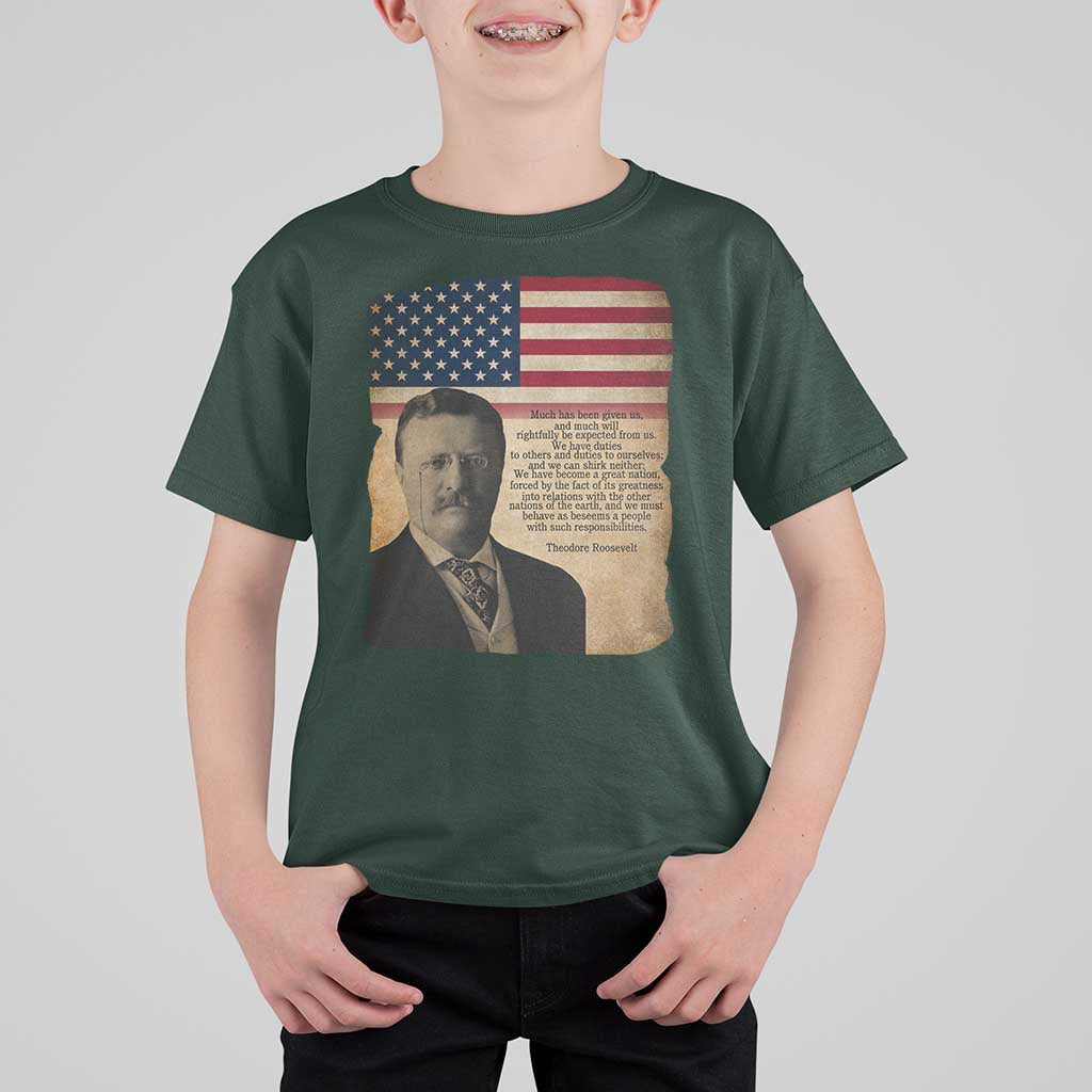 Theodore Roosevelt Quote T Shirt For Kid American President History