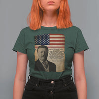 Theodore Roosevelt Quote T Shirt For Women American President History