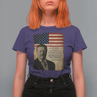 Theodore Roosevelt Quote T Shirt For Women American President History