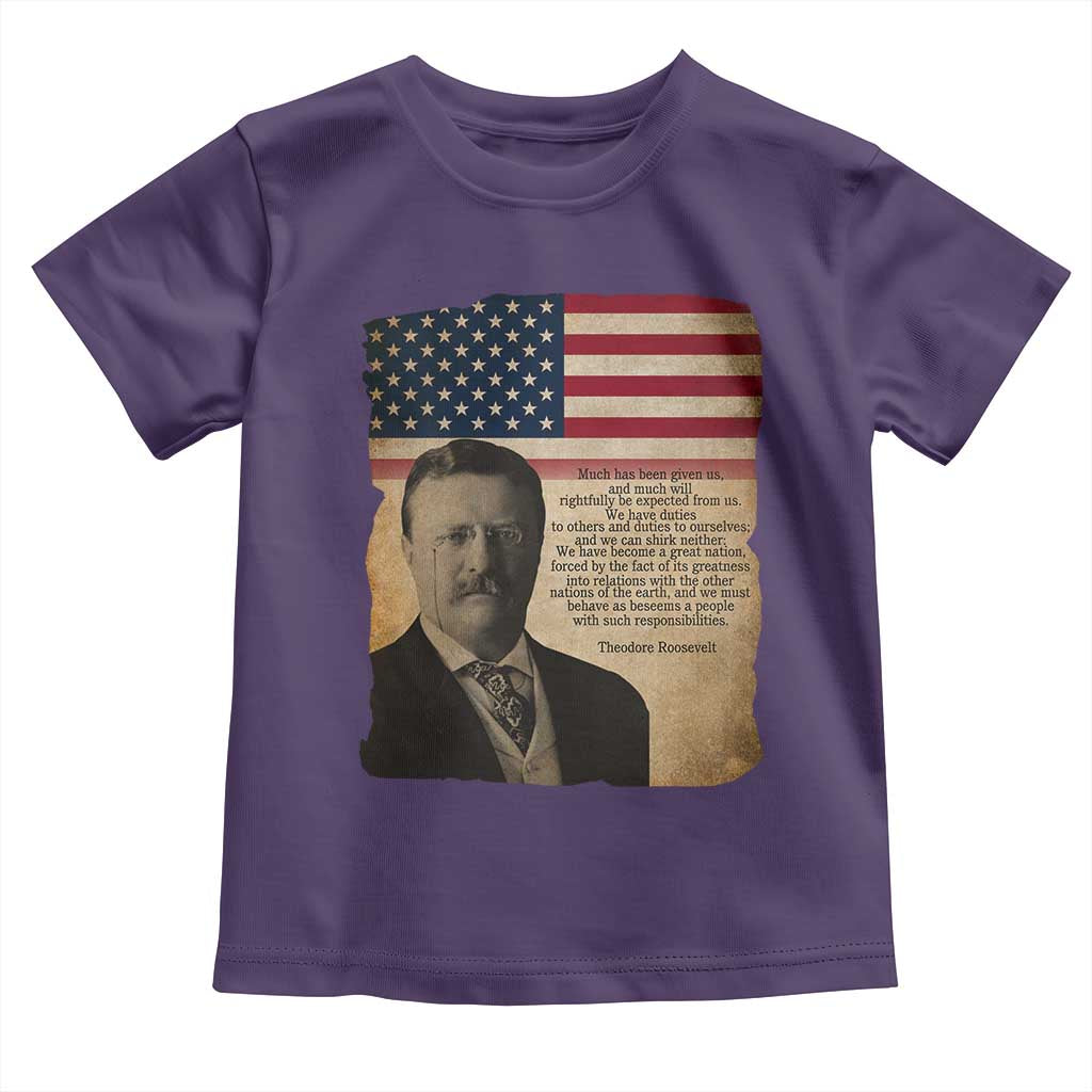 Theodore Roosevelt Quote Toddler T Shirt American President History