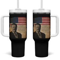 Theodore Roosevelt Quote Tumbler With Handle American President History