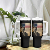 Theodore Roosevelt Quote Tumbler With Handle American President History
