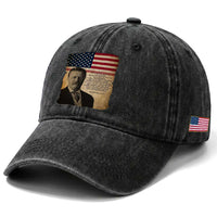 Theodore Roosevelt Quote Washed Cotton Baseball Cap American President History