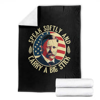Theodore Roosevelt Quote American President Throw Blanket Speak Softly and Carry a Big Stick