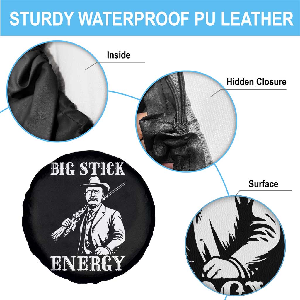 Funny Teddy Roosevelt Spare Tire Cover Big Stick Energy President