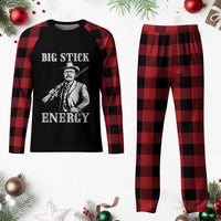Funny Teddy Roosevelt Plaid Pajama Set Big Stick Energy President