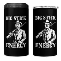 Funny Teddy Roosevelt 4 in 1 Can Cooler Tumbler Big Stick Energy President