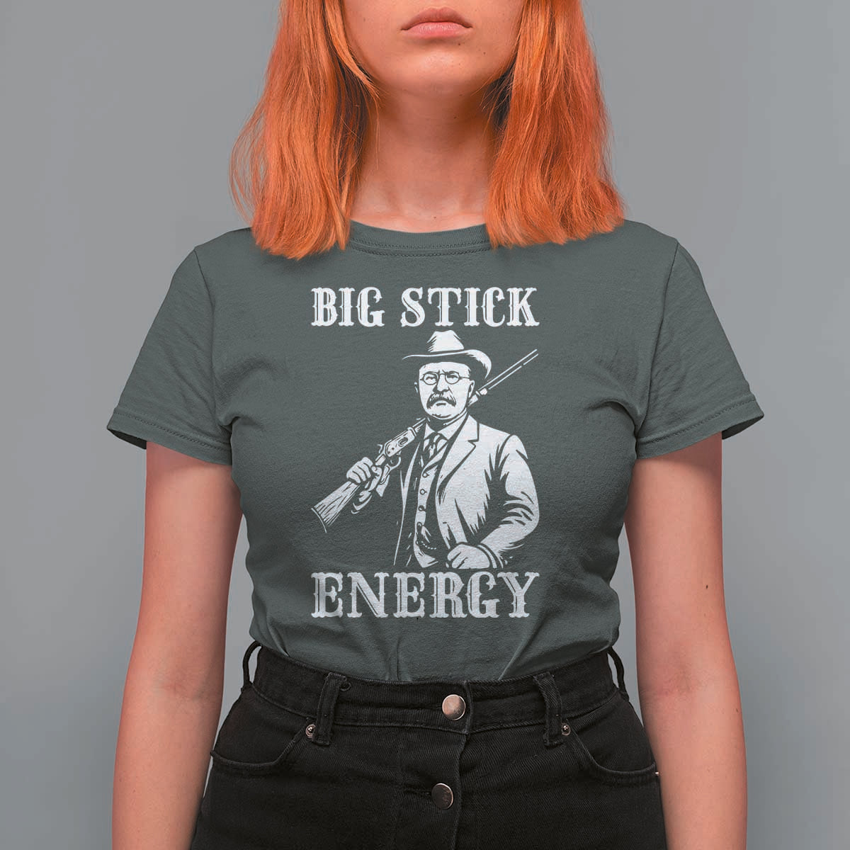 Funny Teddy Roosevelt T Shirt For Women Big Stick Energy President