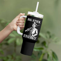 Funny Teddy Roosevelt Tumbler With Handle Big Stick Energy President