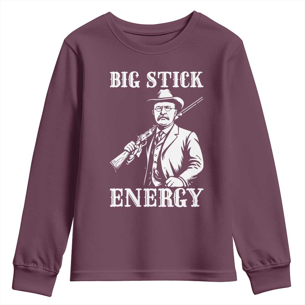 Funny Teddy Roosevelt Youth Sweatshirt Big Stick Energy President
