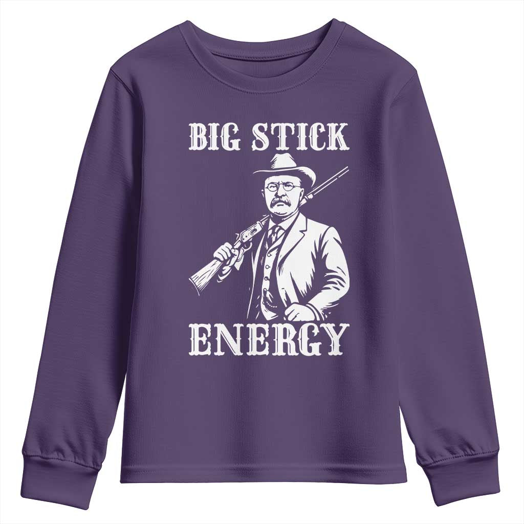 Funny Teddy Roosevelt Youth Sweatshirt Big Stick Energy President