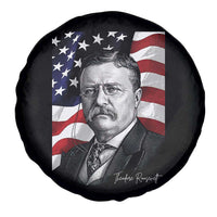 Theodore Roosevelt Patriotic American Flag President Spare Tire Cover