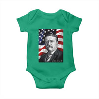 Theodore Roosevelt Patriotic American Flag President Baby Onesie