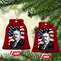 Theodore Roosevelt Patriotic American Flag President Ceramic Ornament