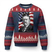 Theodore Roosevelt Patriotic American Flag President Ugly Christmas Sweater